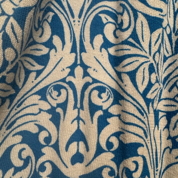 Blue and White Patterned Cardigan - Picture 2 of 3